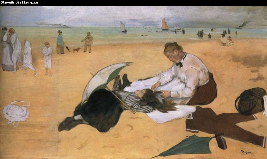 Edouard Manet On the beach,Boulogne-sur-Mer